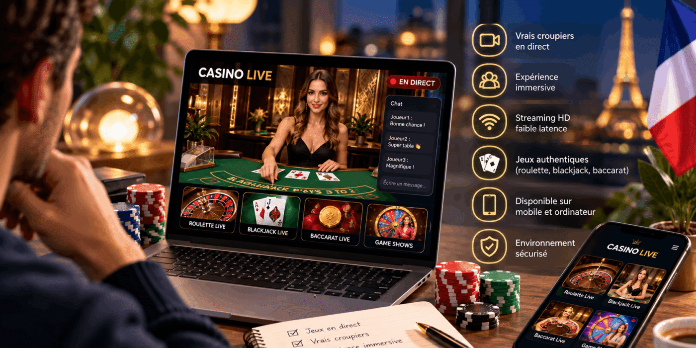 casino live et jeux de casino avec croupier en direct